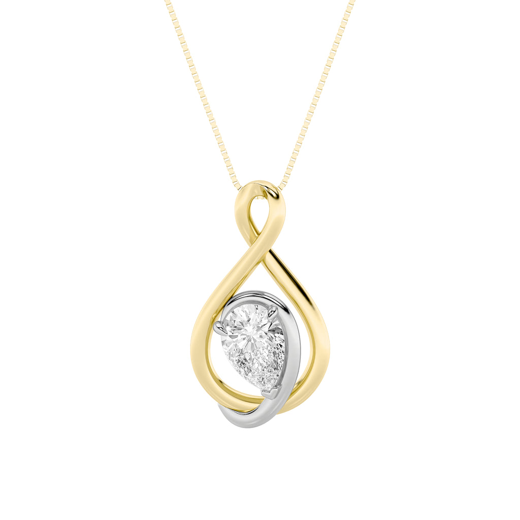 Alexya Signature Infinity Pear Diamond Pendant