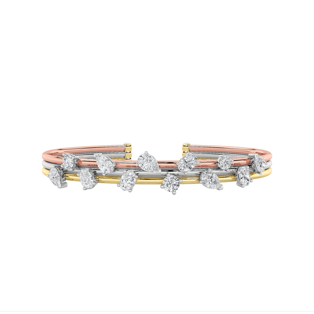 The Tri-Tone Multi-Shape Bangle