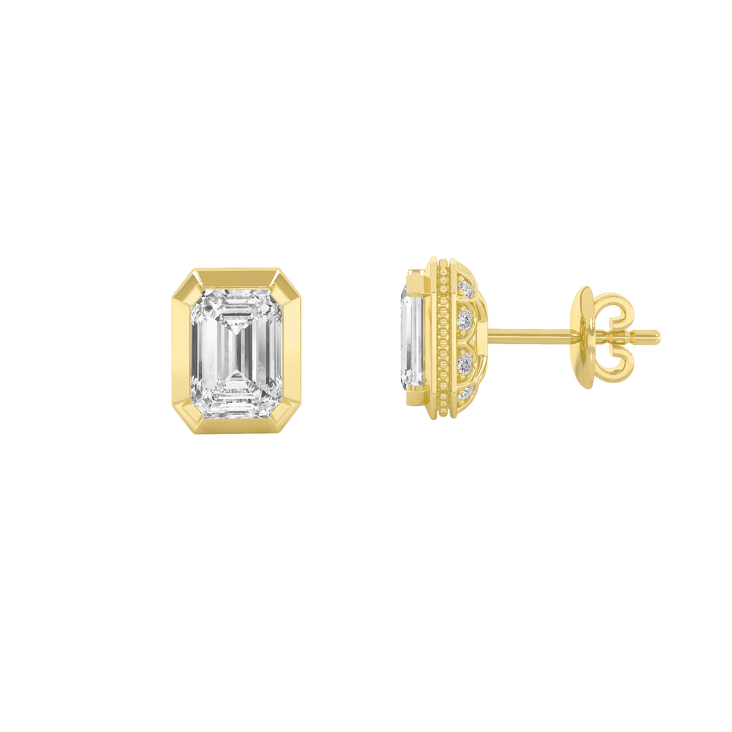 Alexya Signature Bezel-Set Diamond Studs