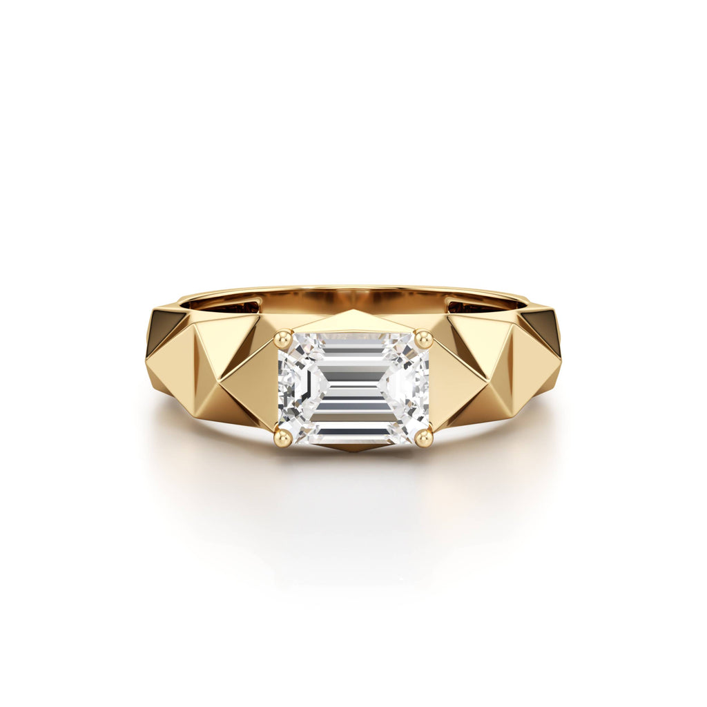 The Pyramid Emerald Bold Ring