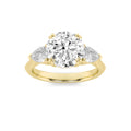 The Pear-Accented Trilogy Engagement Ring