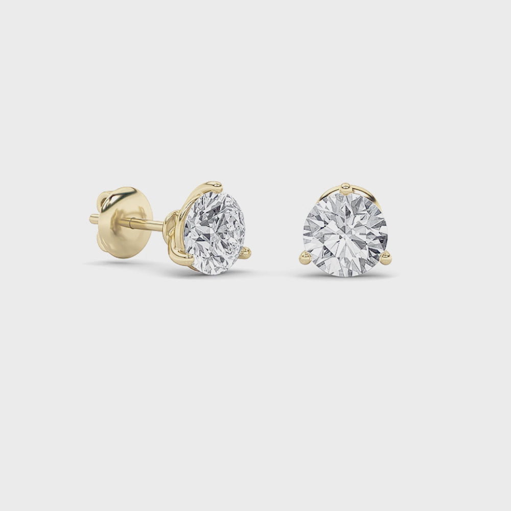 Martini Diamond Solitaire Studs Earrings