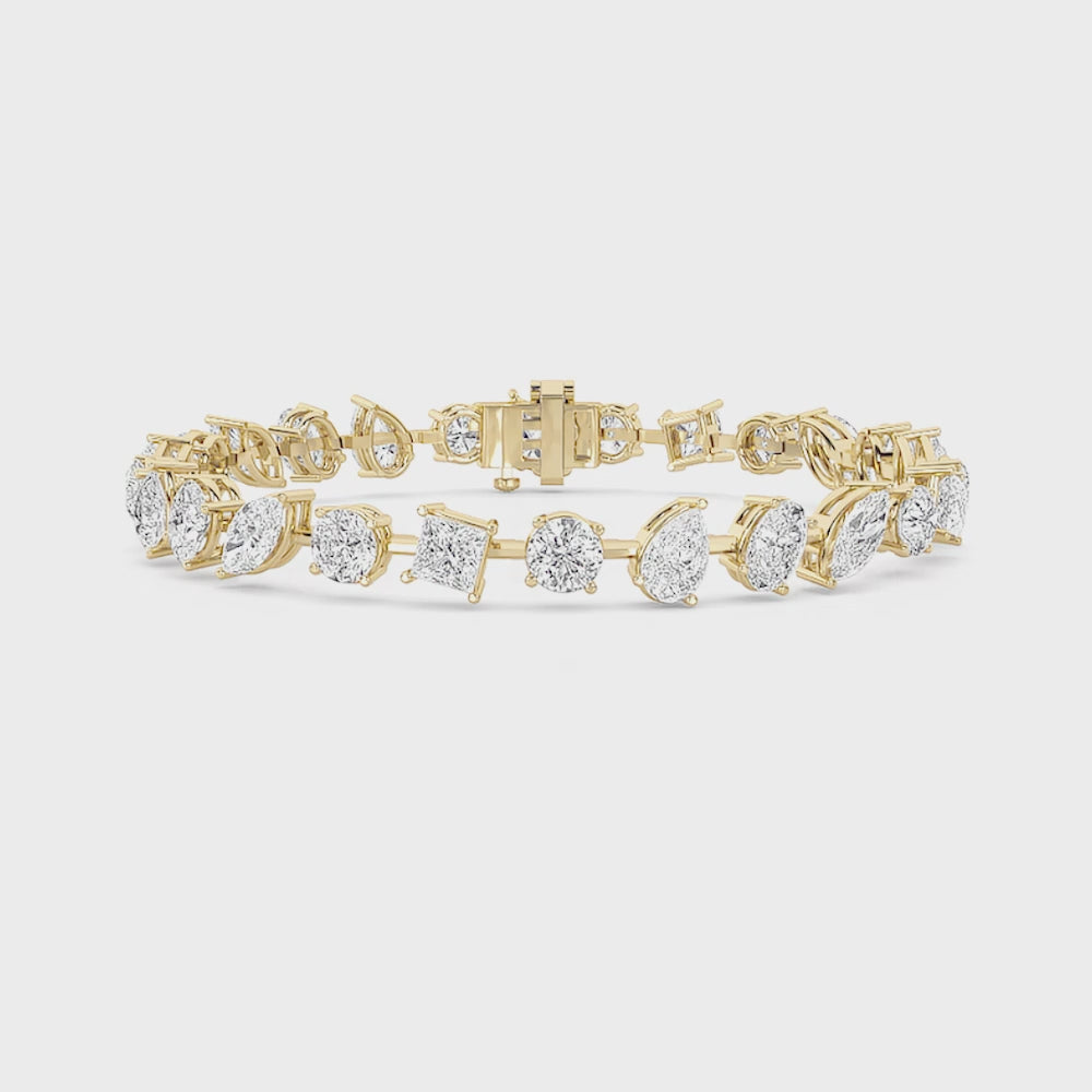 The Mosaic Multi-Shape Tennis Bracelet