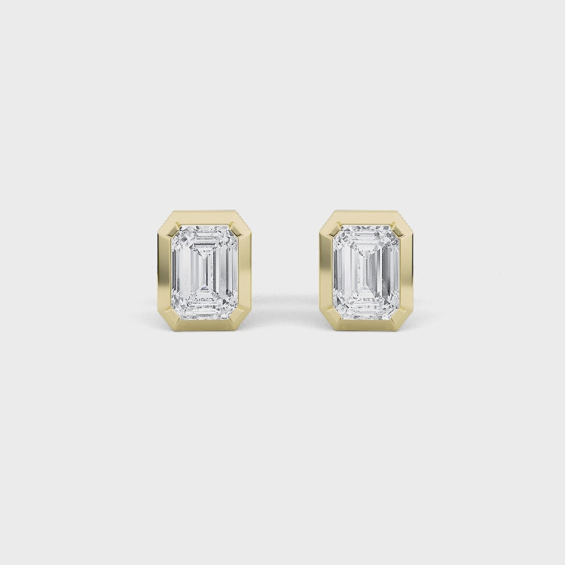 Alexya Signature Bezel-Set Diamond Studs