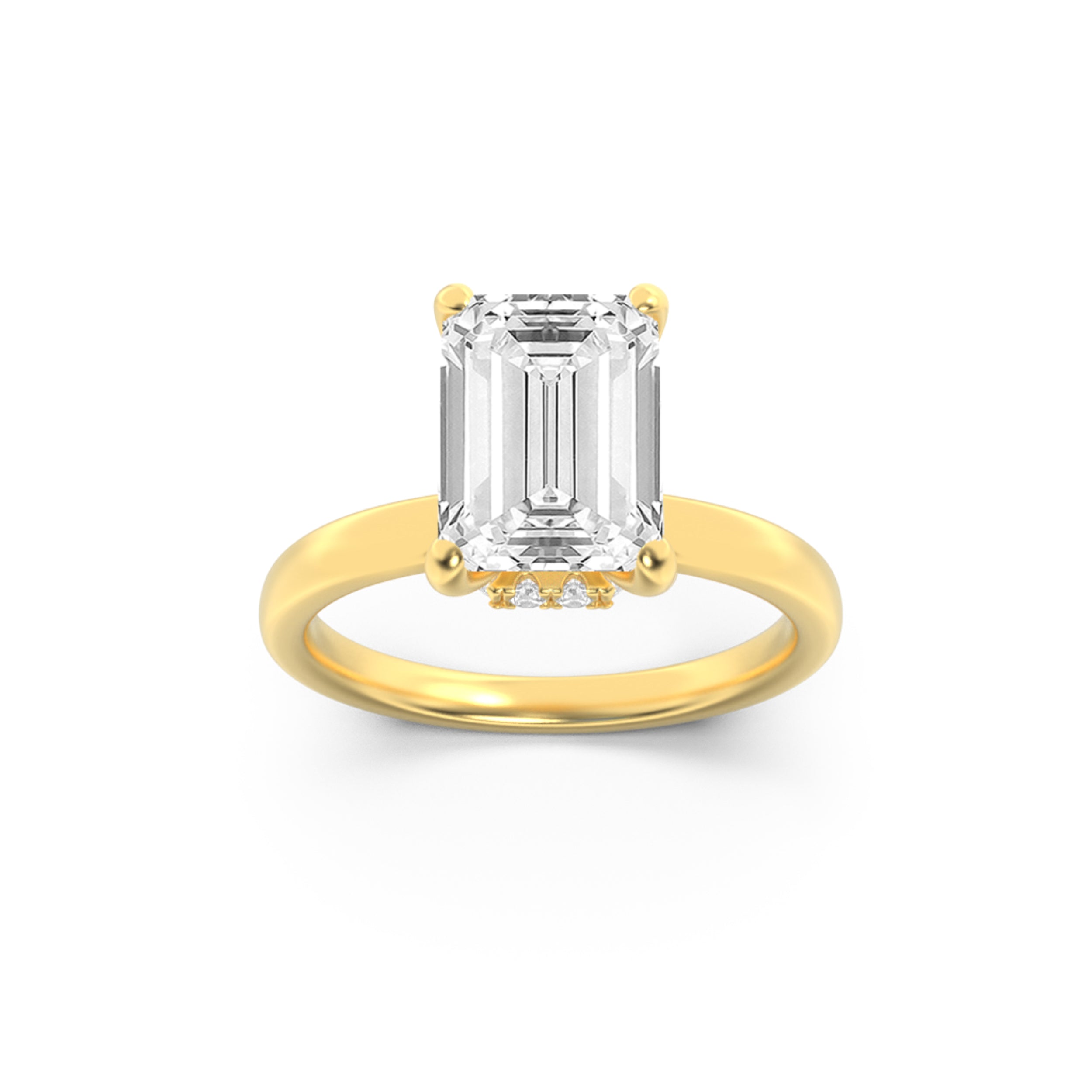 The Anne Hidden Hallo Solitaire Engagement Ring