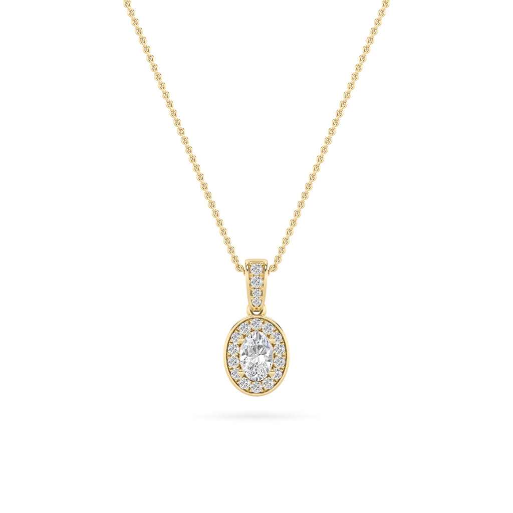 Alexya Signature Halo Diamond Pendant