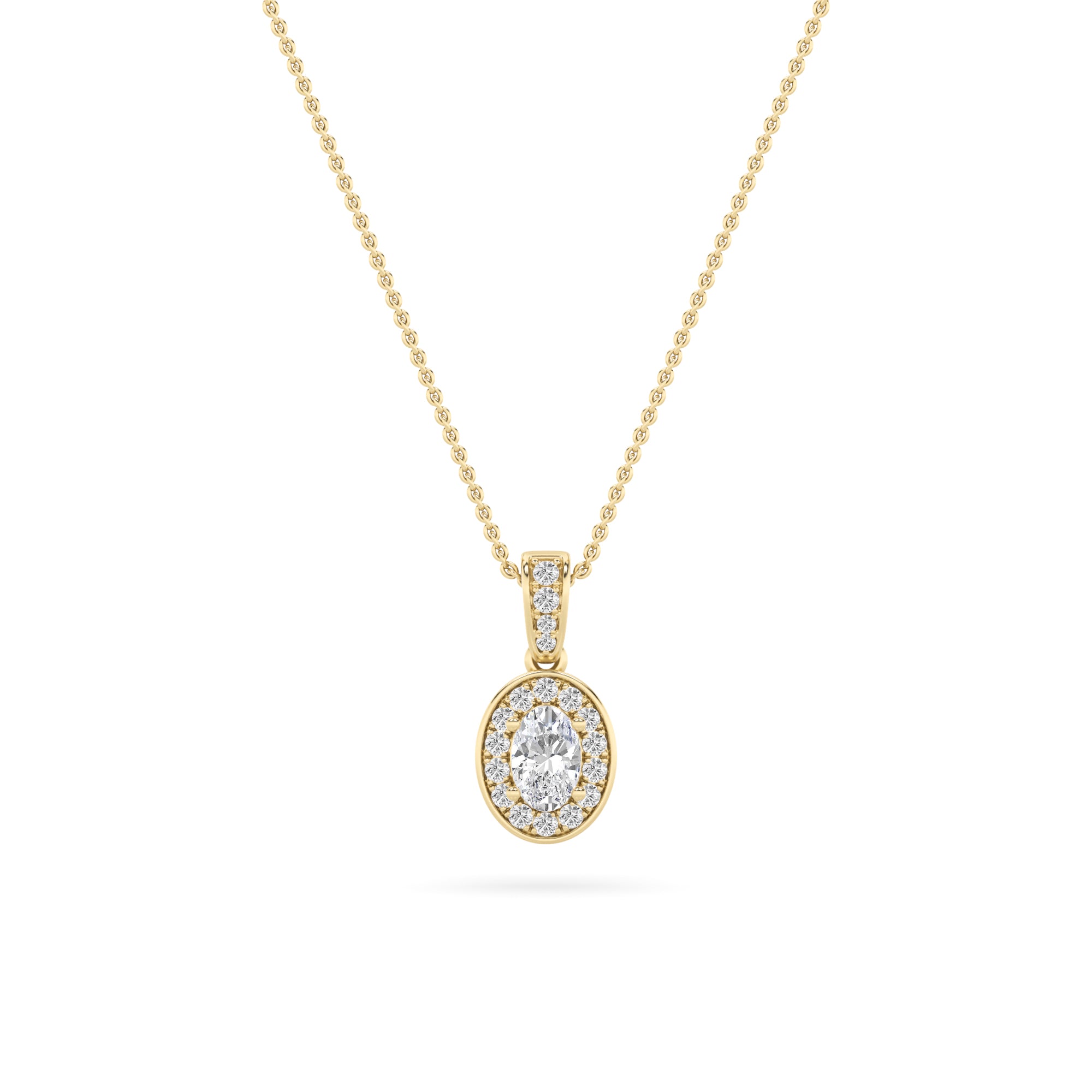 Alexya Signature Halo Diamond Pendant