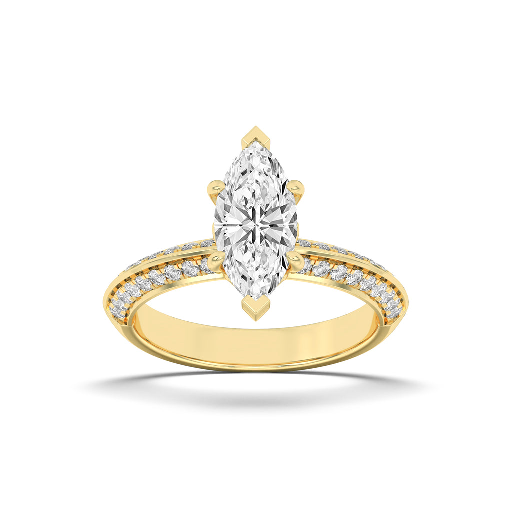 The Majestic Triple-Row Engagement Ring