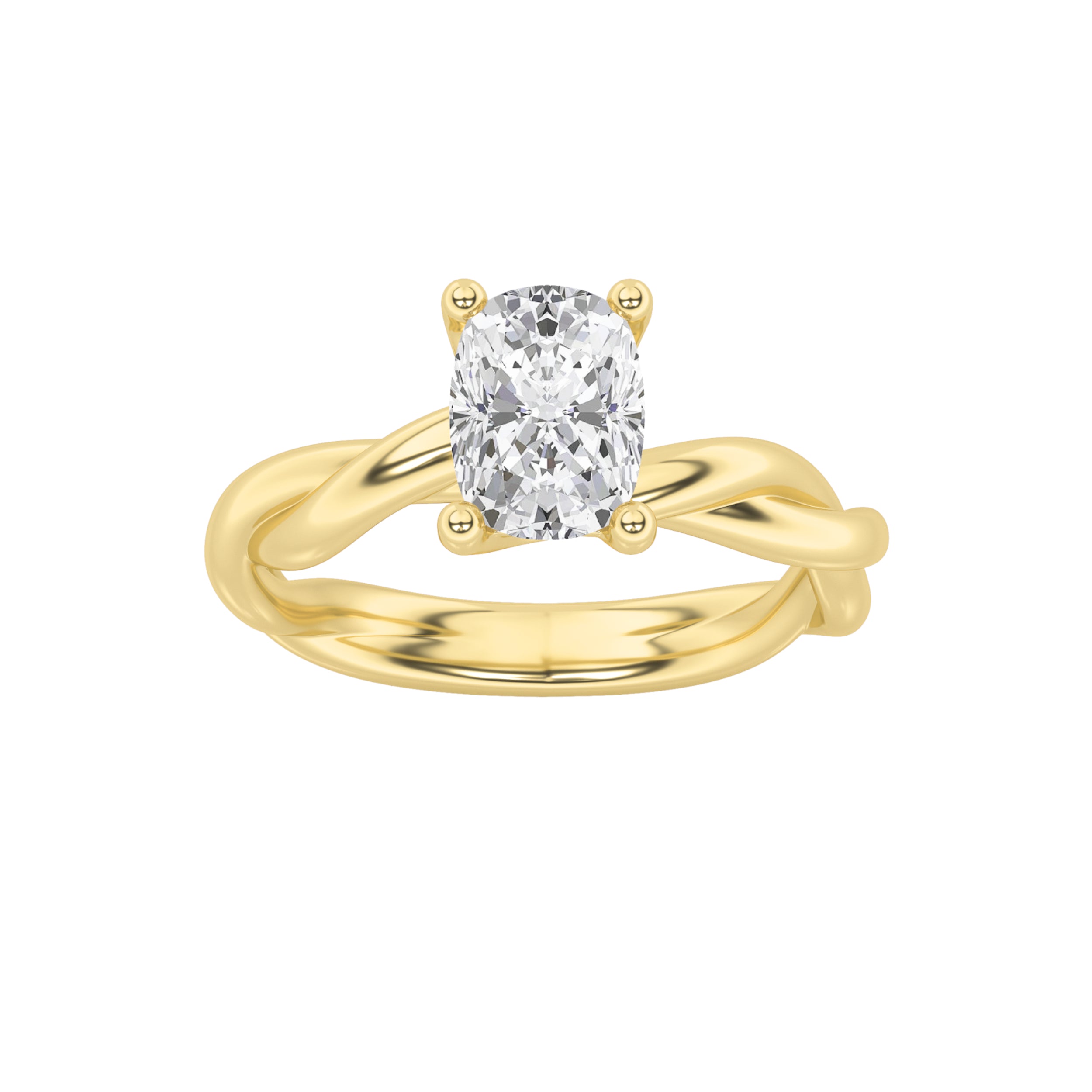 The Mary Twisted Solitaire Engagement Ring