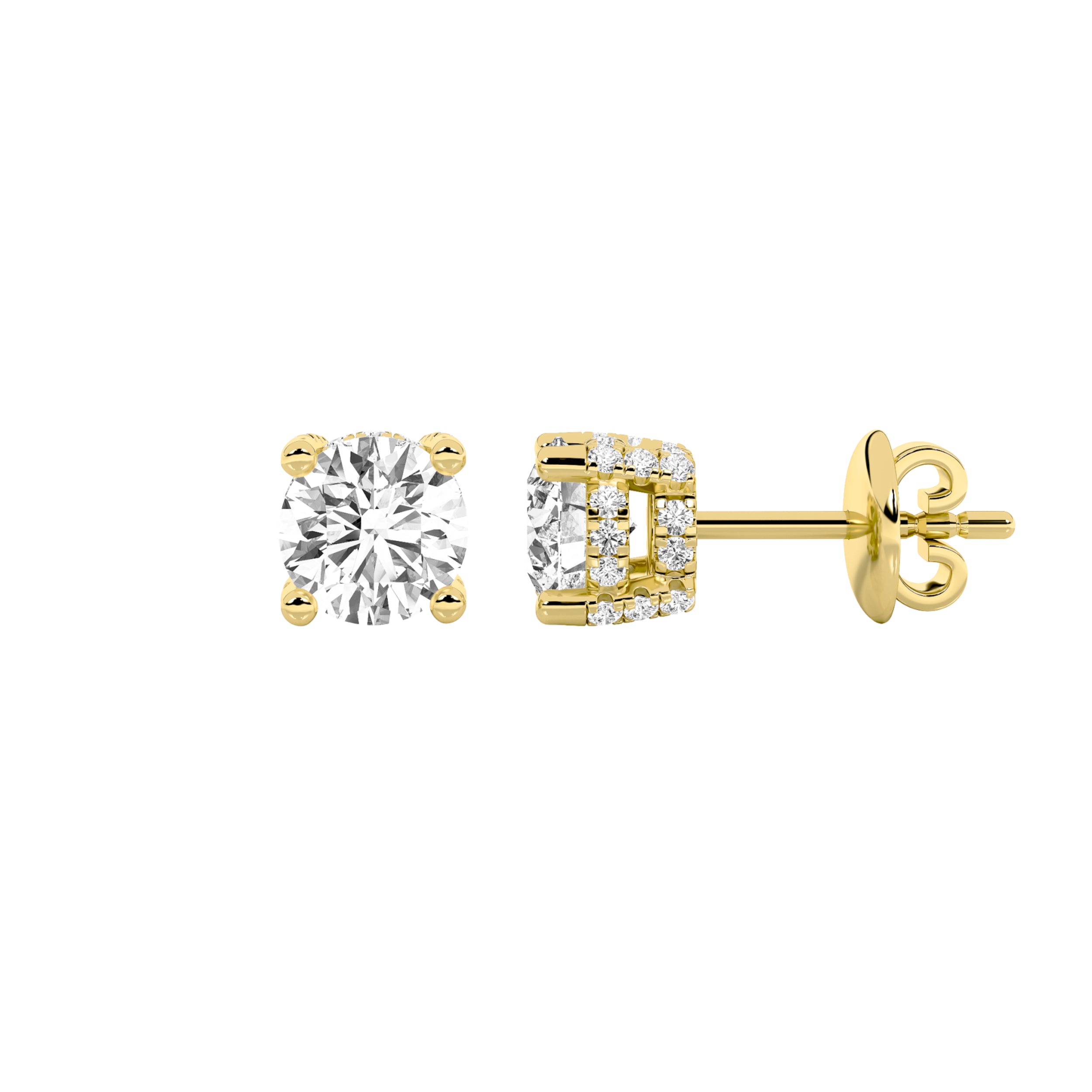Hidden Halo Diamond Studs