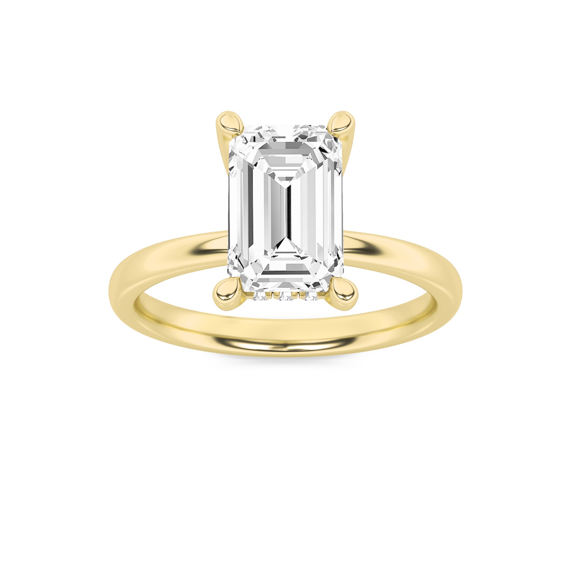 The Catherine Hidden Hallo Solitaire Engagement Ring