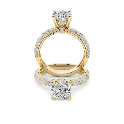 The Majestic Triple-Row Engagement Ring