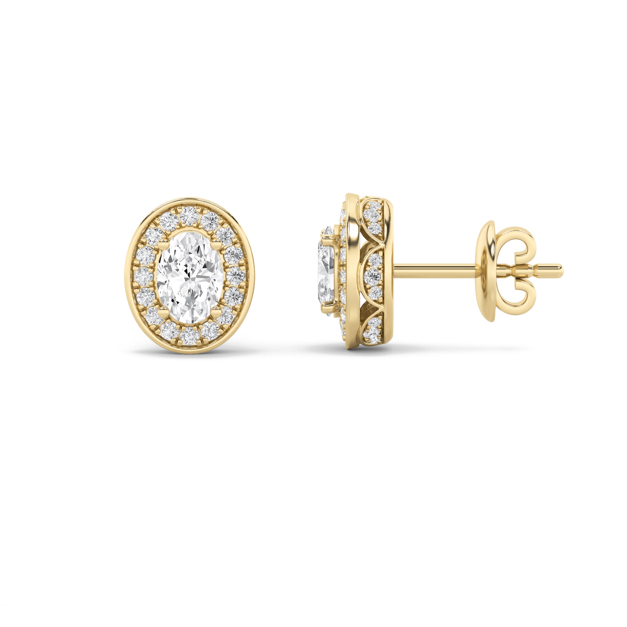 Alexya Signature Halo Diamond Studs