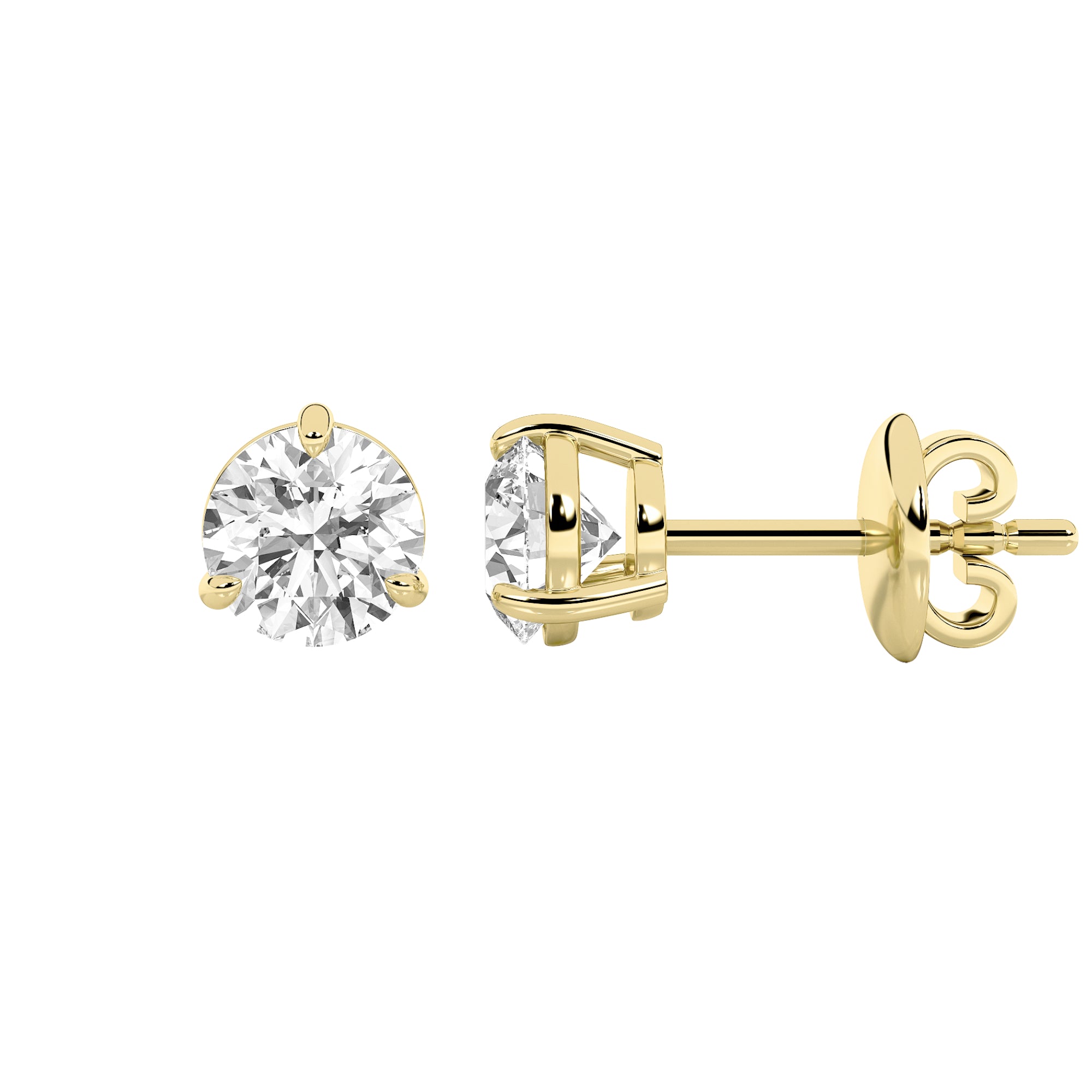 Classic Diamond Solitaire Studs Earrings
