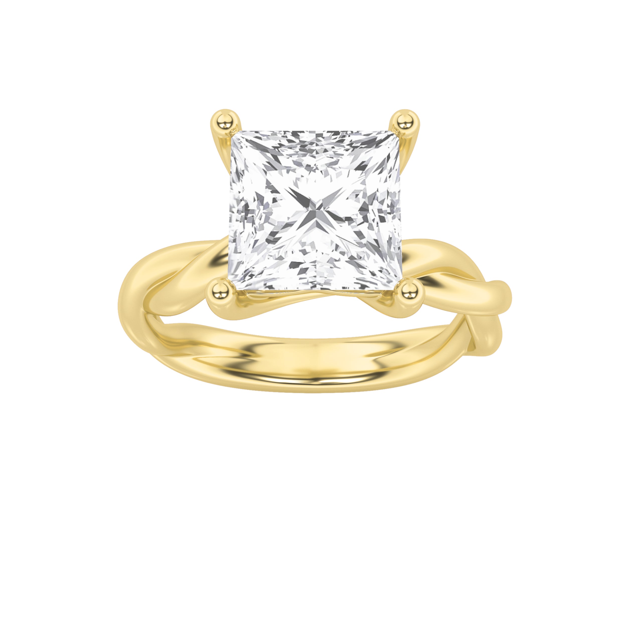 The Mary Twisted Solitaire Engagement Ring