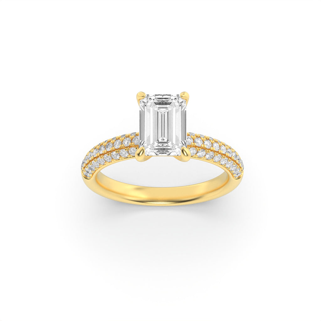 The Majestic Triple-Row Engagement Ring