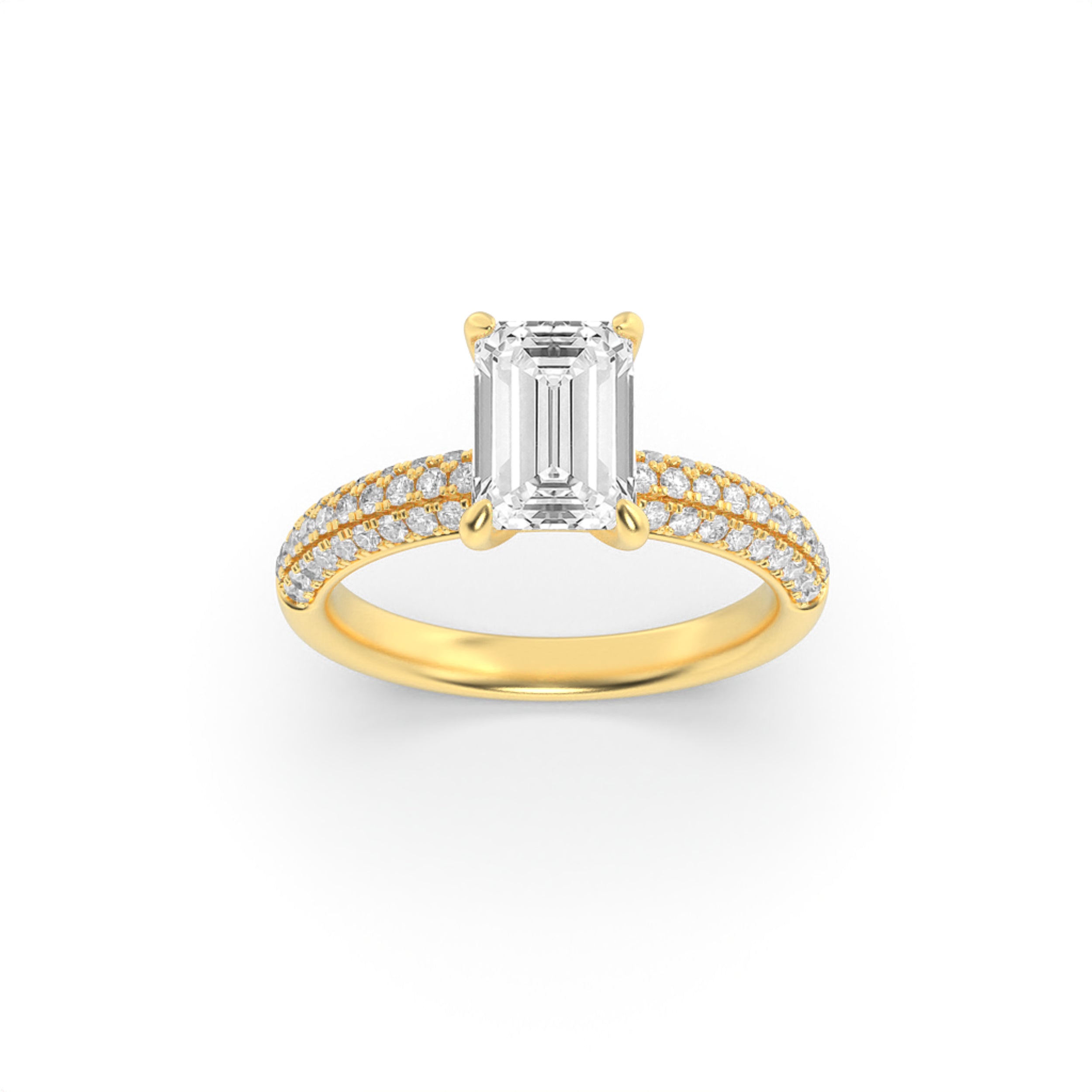 The Majestic Triple-Row Engagement Ring