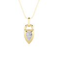 Modern Bezel-Set Pear Diamond Pendant