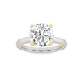The Sophia Two Tone Twisted Cathedral Solitaire Engagement Ring