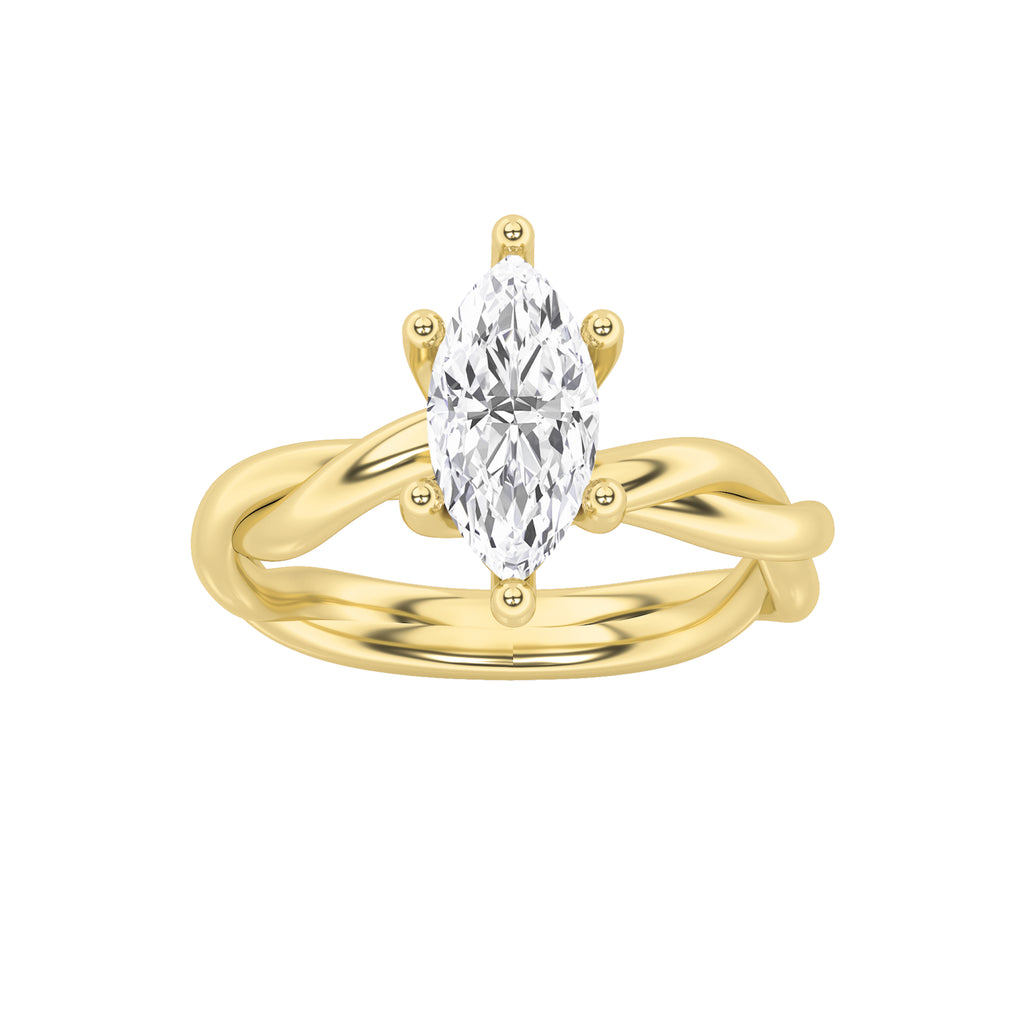 The Mary Twisted Solitaire Engagement Ring