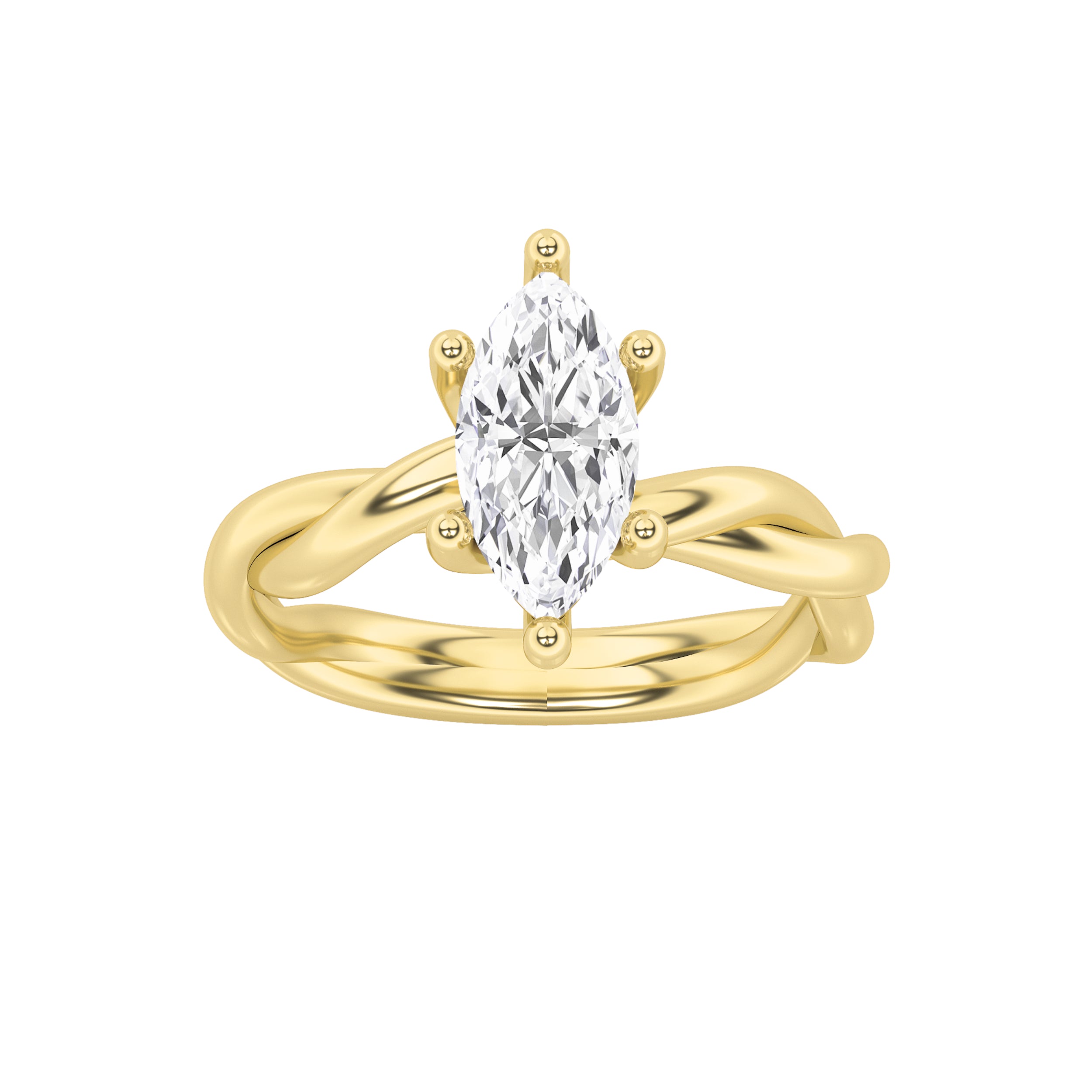The Mary Twisted Solitaire Engagement Ring