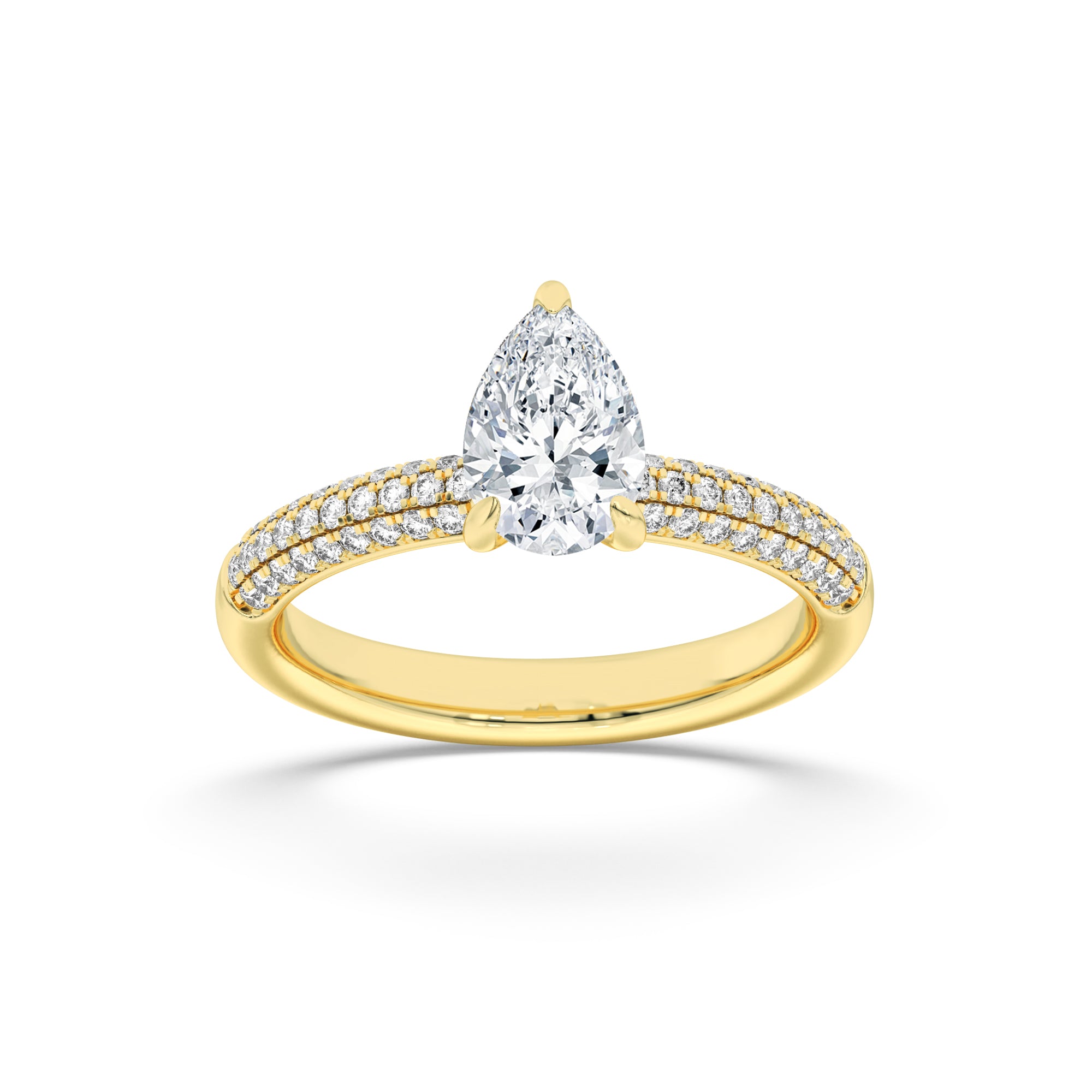 The Majestic Triple-Row Engagement Ring