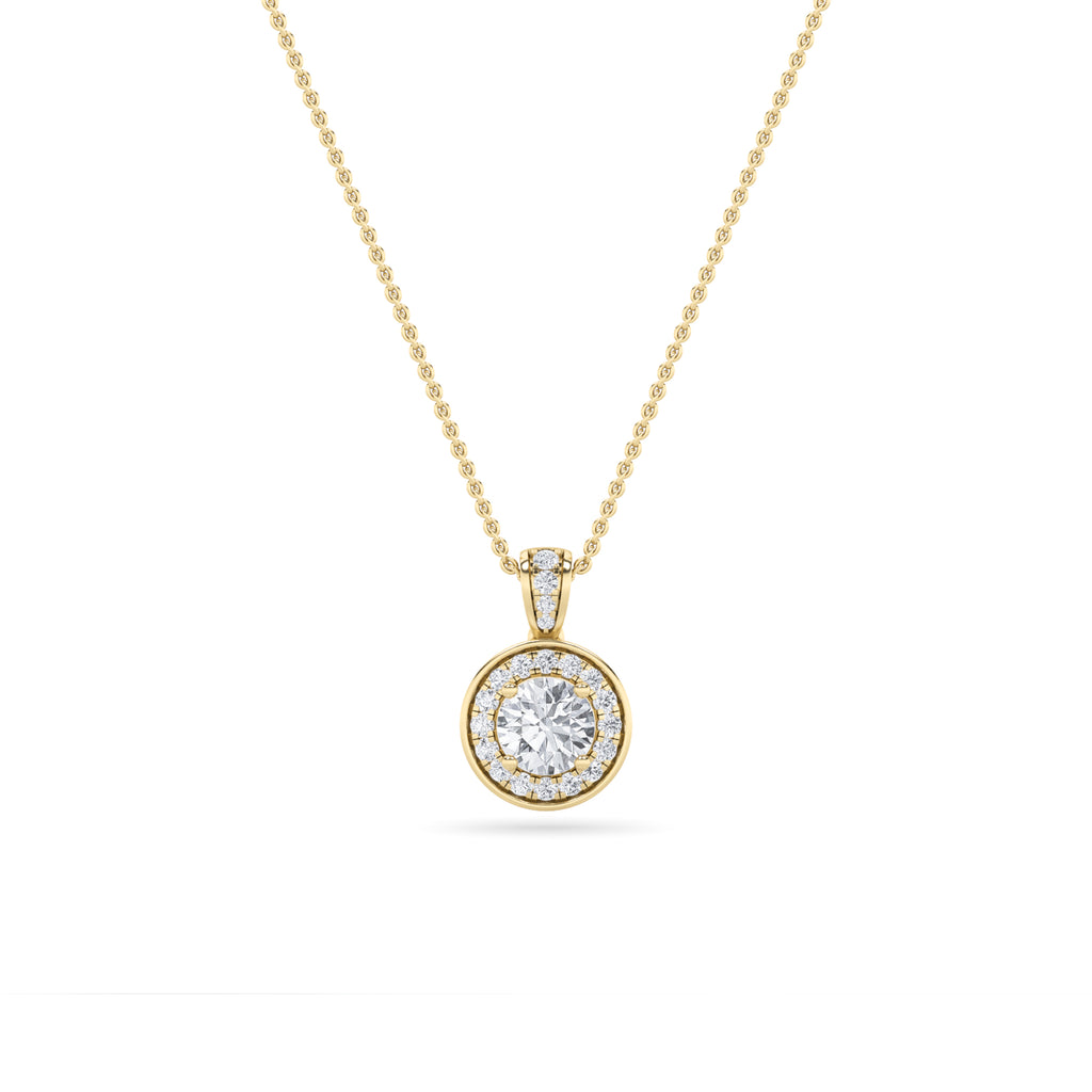 Alexya Signature Halo Diamond Pendant