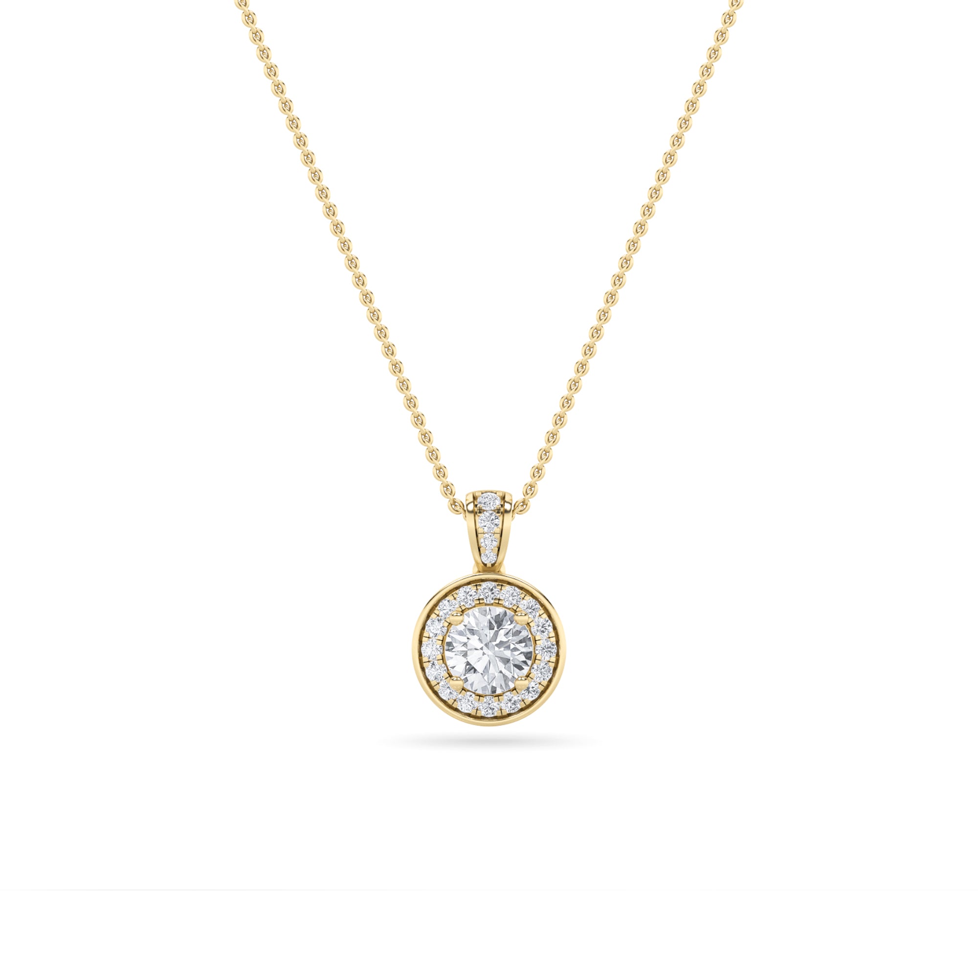 Alexya Signature Halo Diamond Pendant