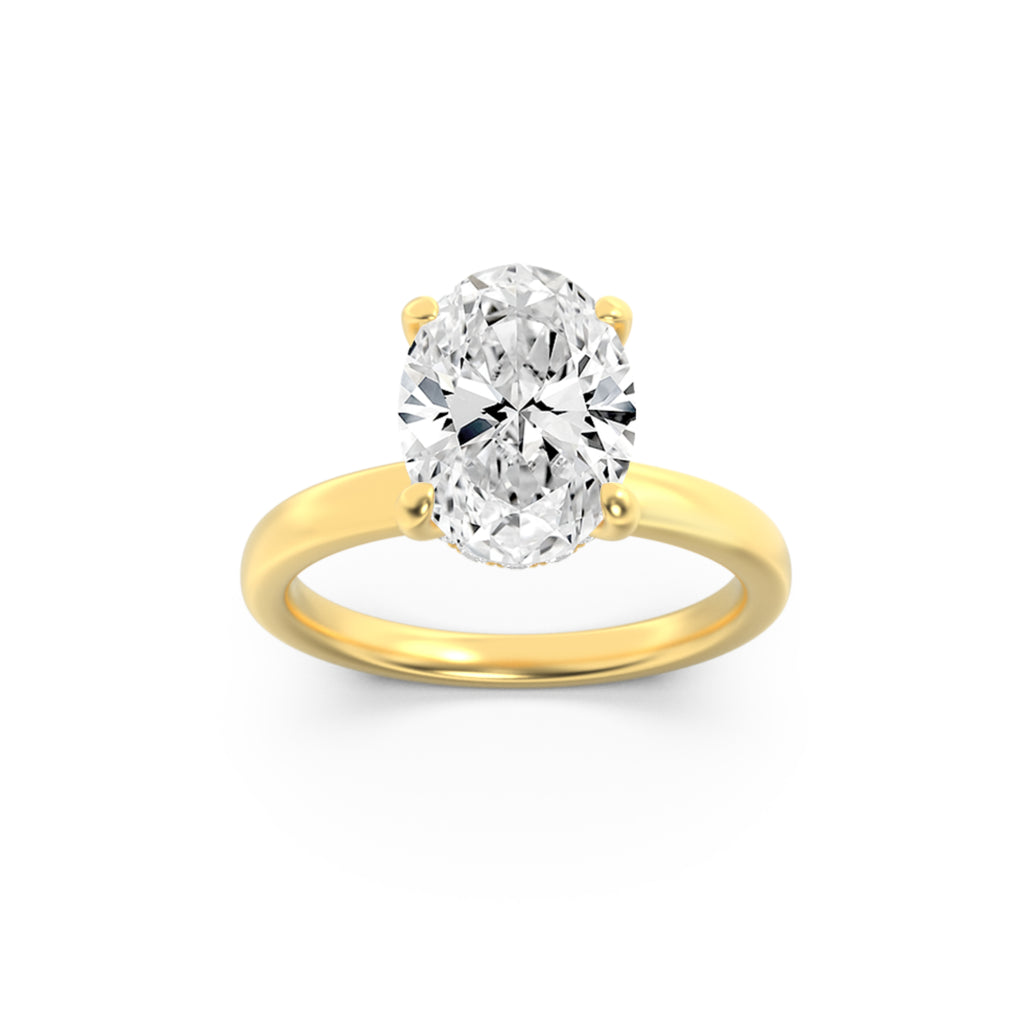 The Anne Hidden Hallo Solitaire Engagement Ring