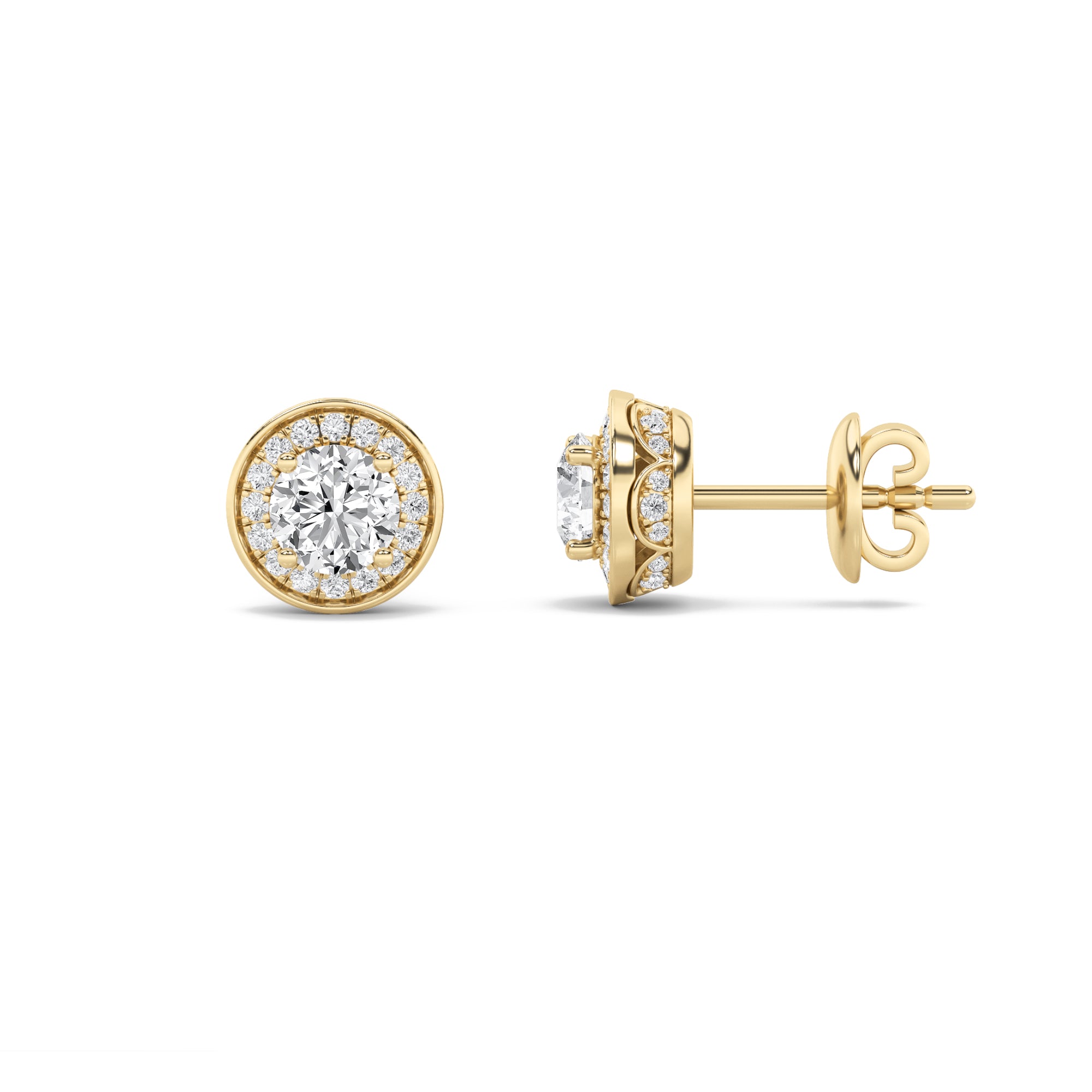 Alexya Signature Halo Diamond Studs
