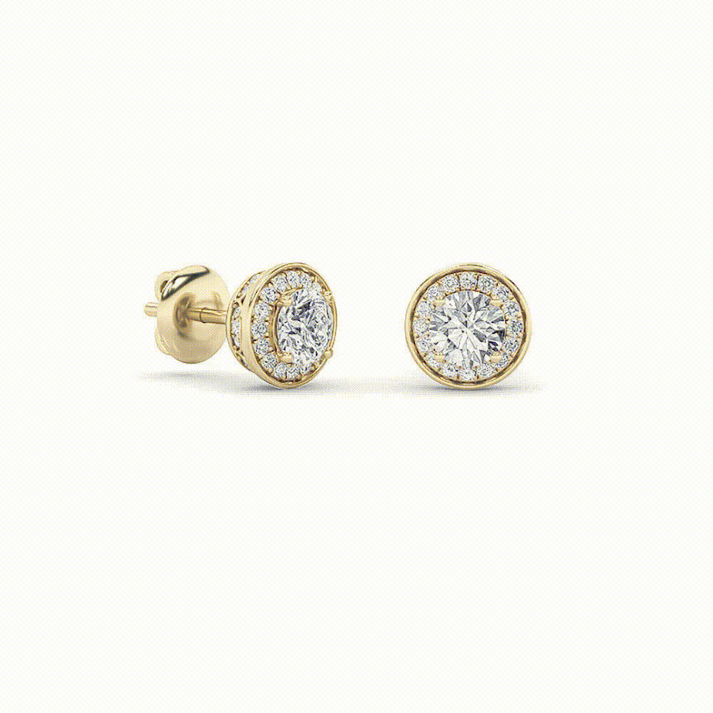 Alexya Signature Halo Diamond Studs
