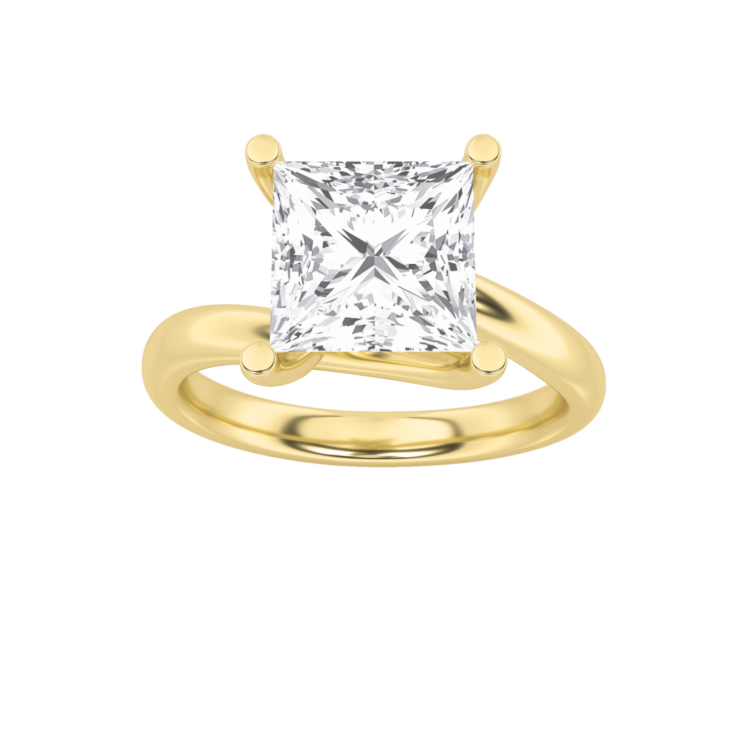 The Diana Bypass Solitaire Engagement Ring