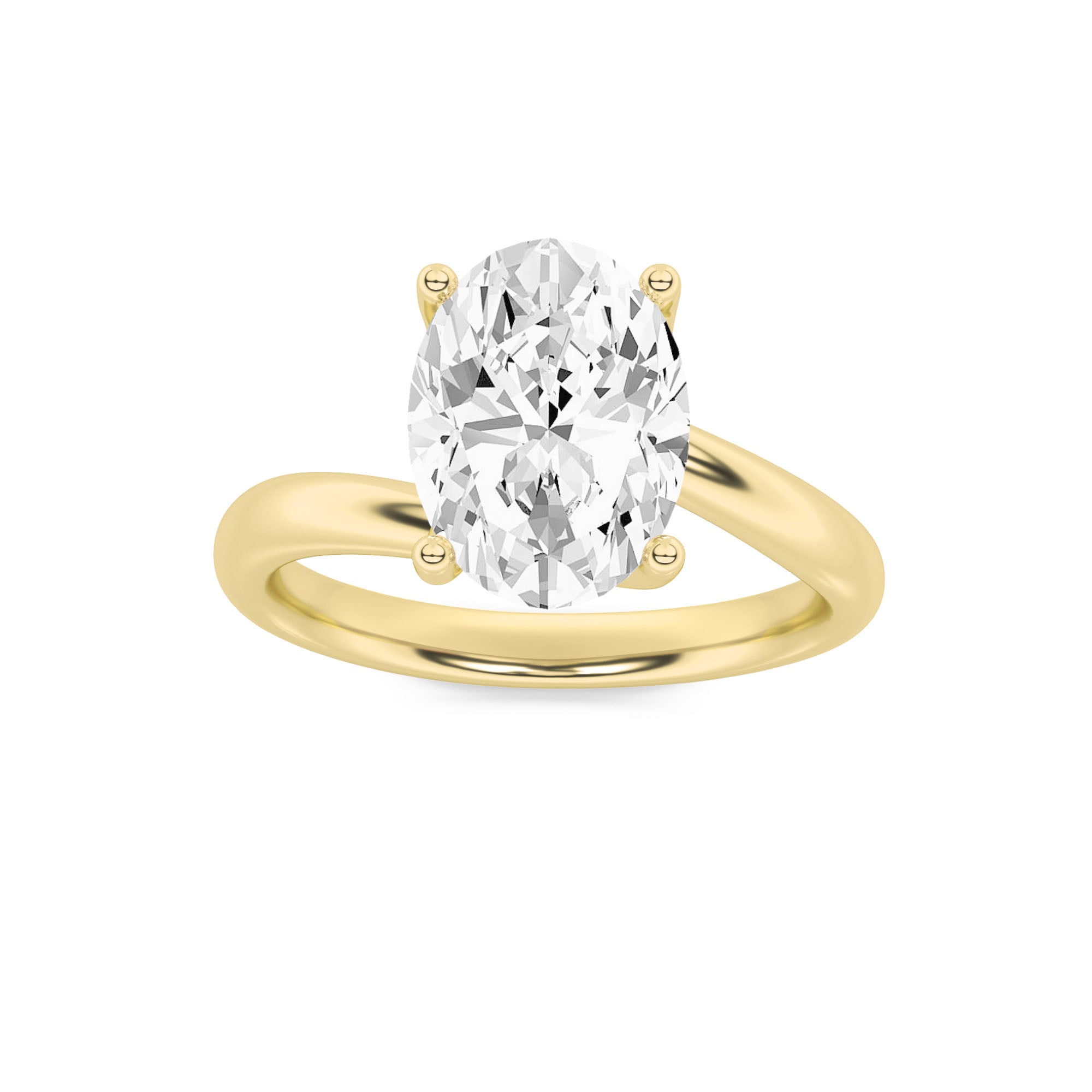 The Diana Bypass Solitaire Engagement Ring