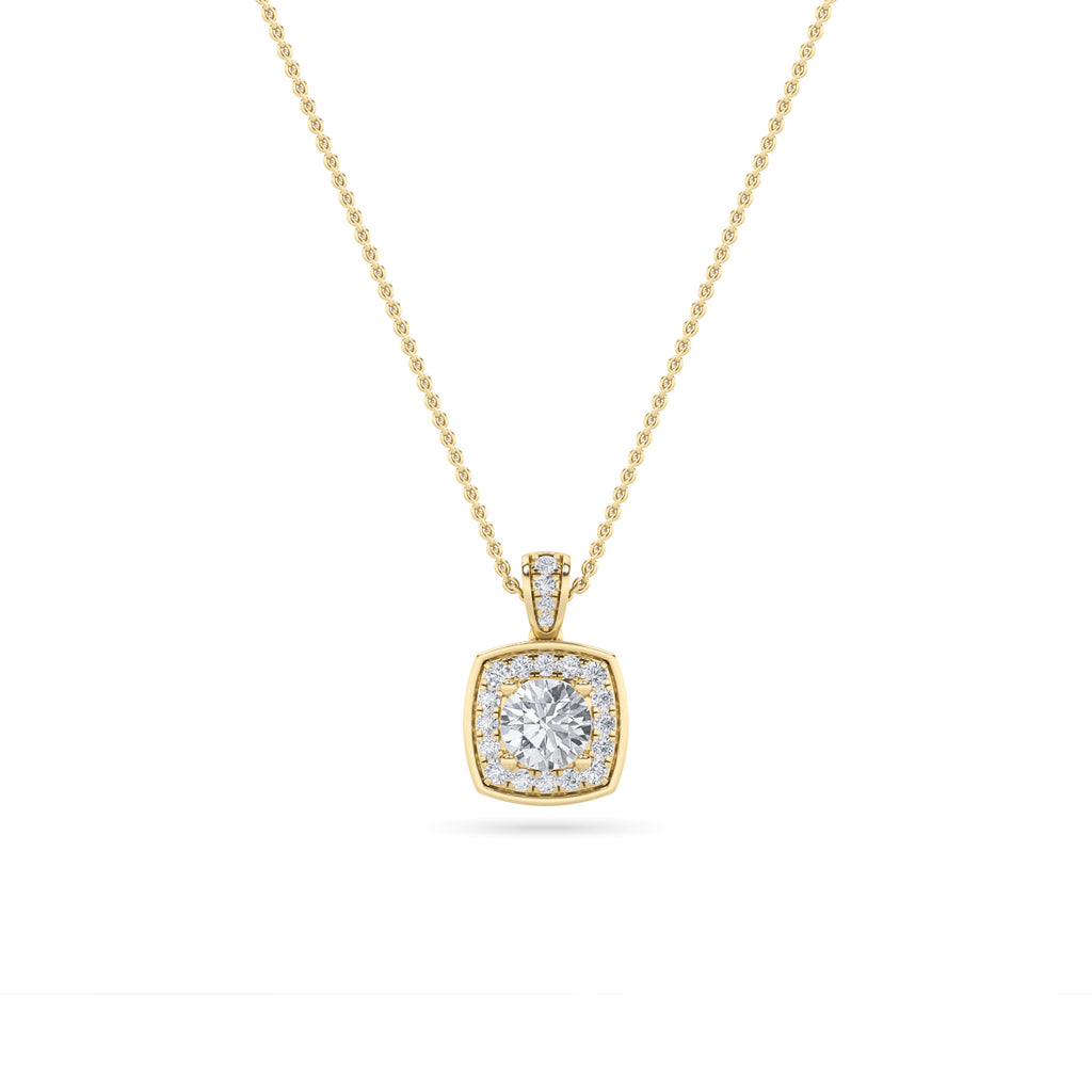 Alexya Signature Halo Diamond Pendant