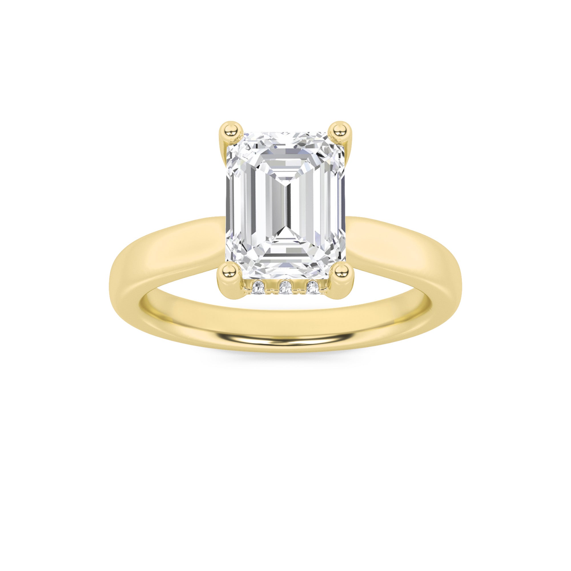 The Margaret Hidden Hallo Cathedral Solitaire Engagement Ring