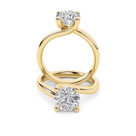 The Diana Bypass Solitaire Engagement Ring