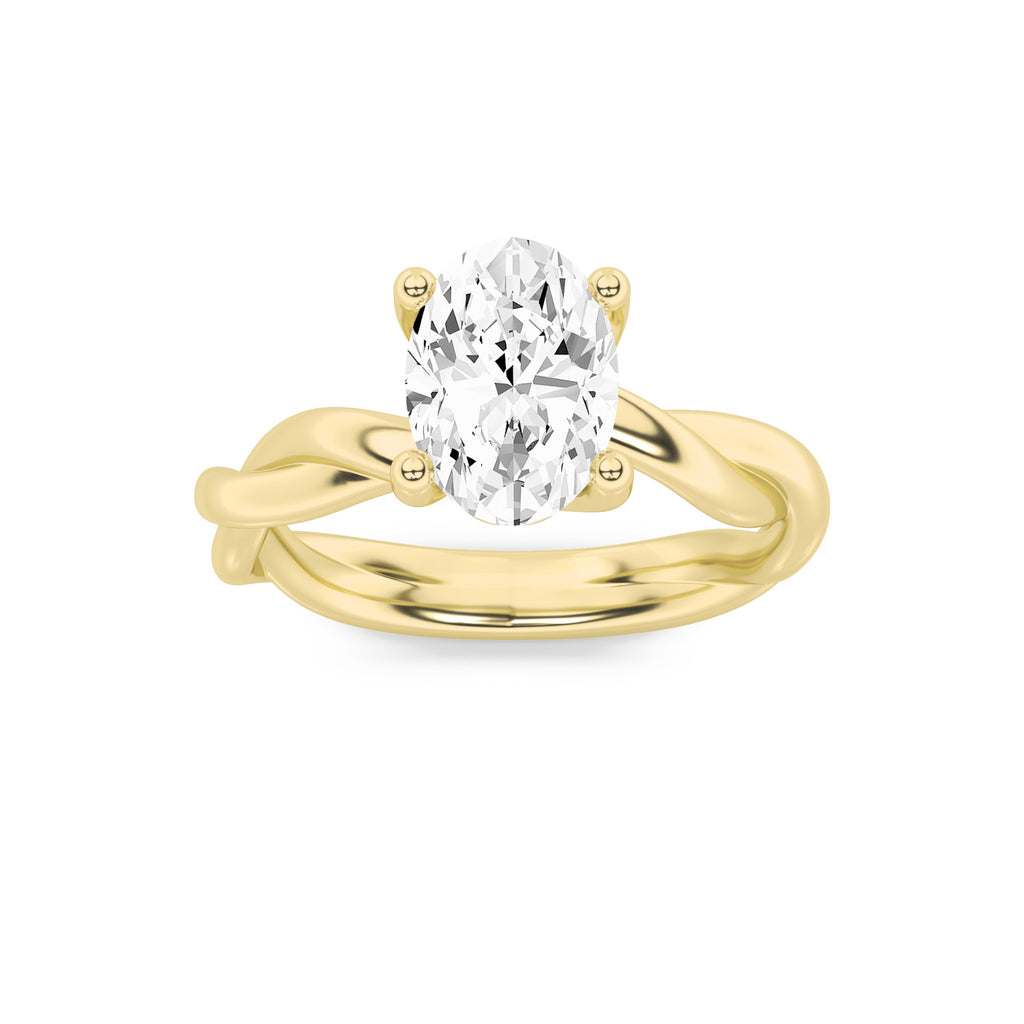 The Mary Twisted Solitaire Engagement Ring