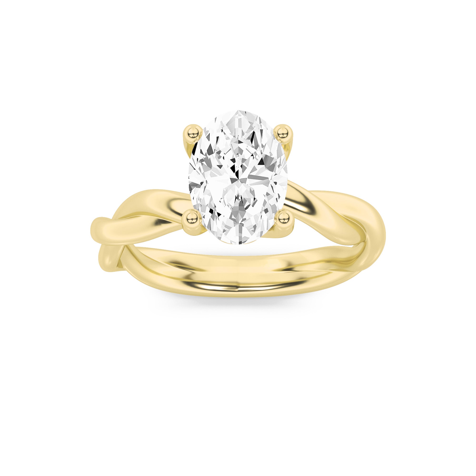 The Mary Twisted Solitaire Engagement Ring