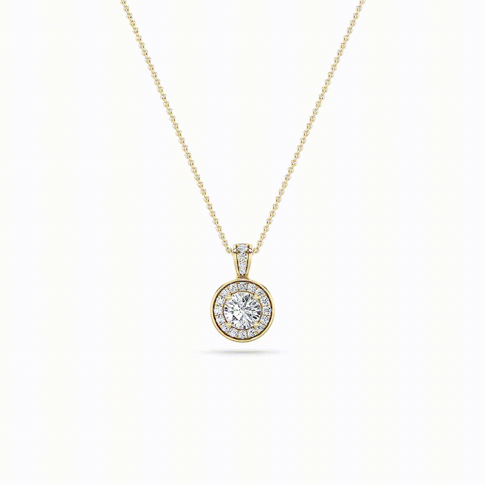 Alexya Signature Halo Diamond Pendant