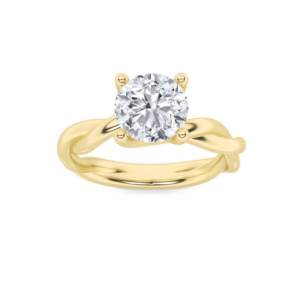 The Mary Twisted Solitaire Engagement Ring