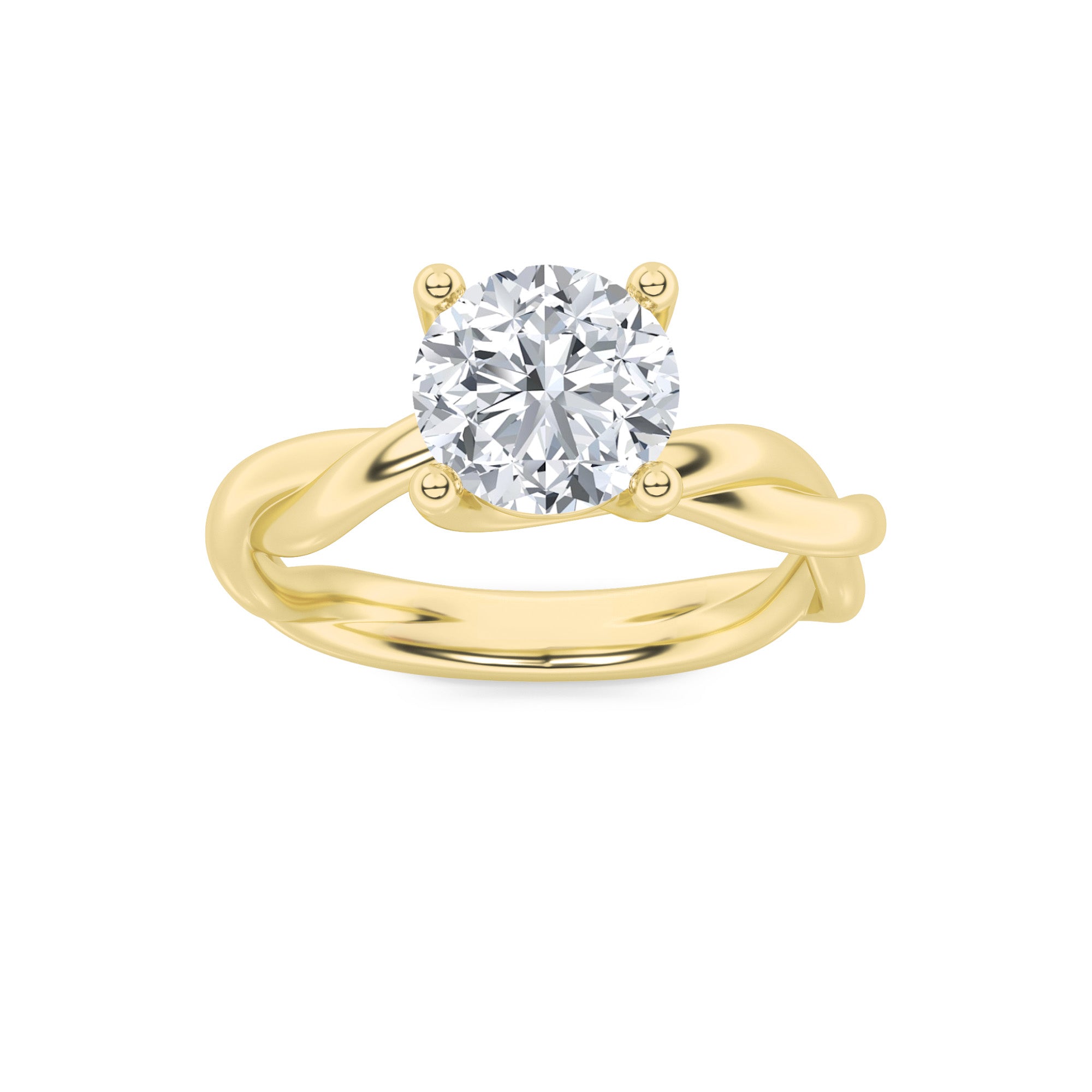 The Mary Twisted Solitaire Engagement Ring
