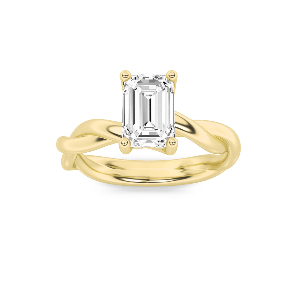 The Mary Twisted Solitaire Engagement Ring