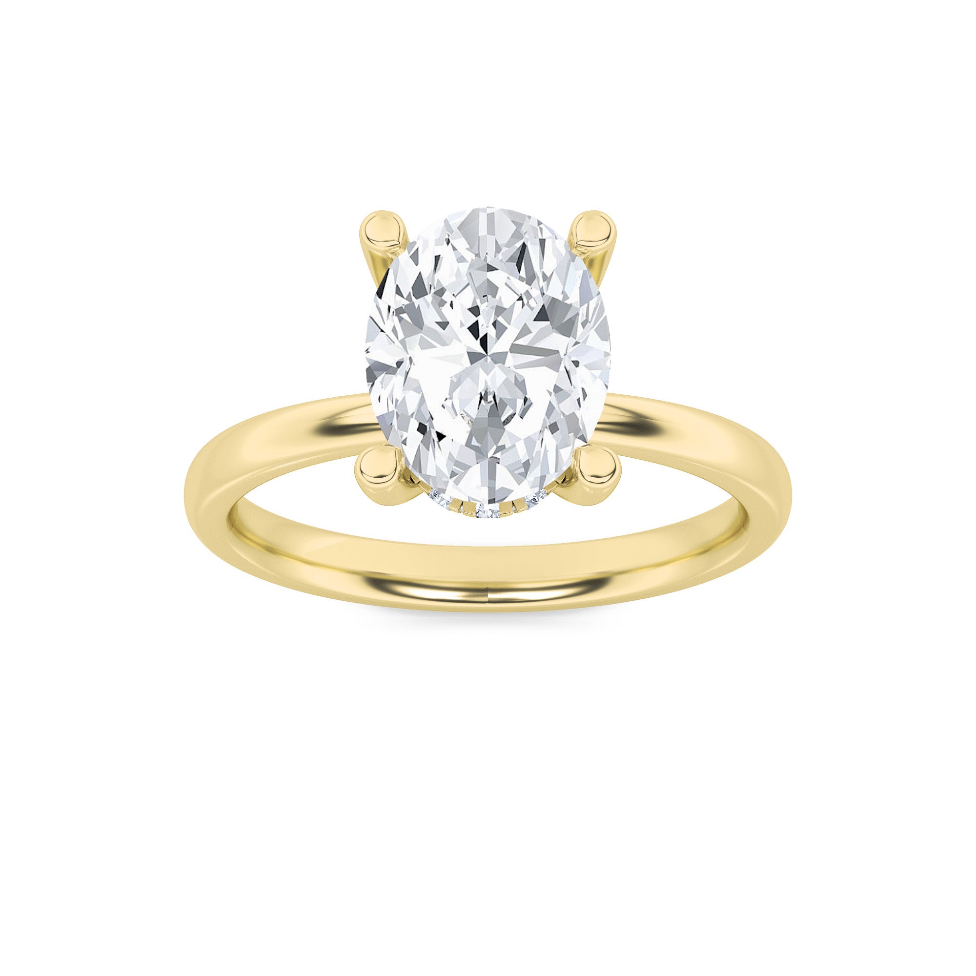The Catherine Hidden Hallo Solitaire Engagement Ring