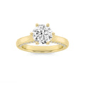 The Beatrice Tulip Head & Diamond on Bridge Solitaire Engagement Ring