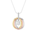 Alexya Signature Tri-Tone Infinity Oval Pendantl