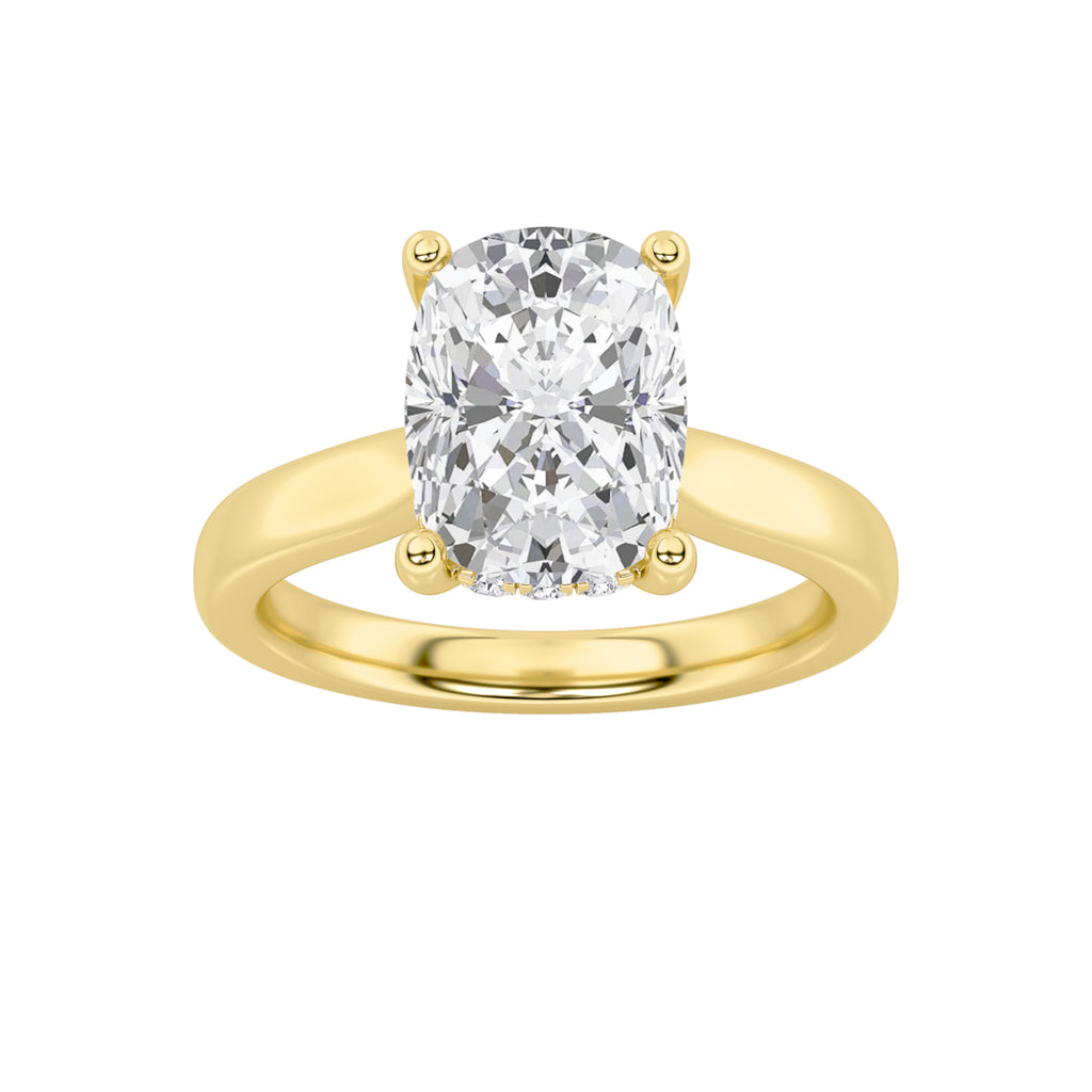 The Margaret Hidden Hallo Cathedral Solitaire Engagement Ring