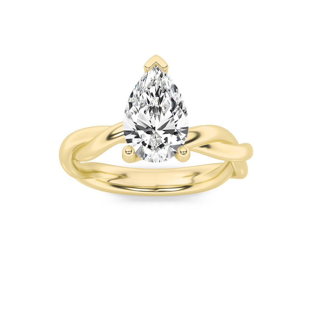 The Mary Twisted Solitaire Engagement Ring