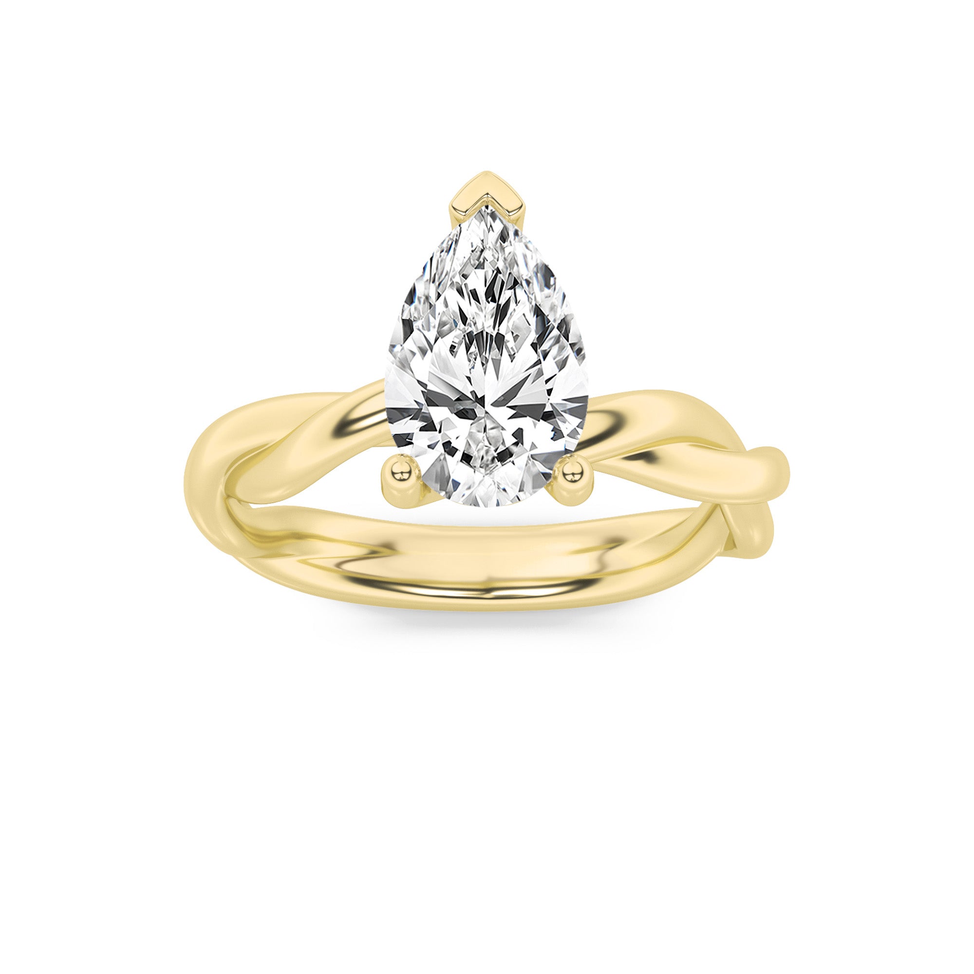 The Mary Twisted Solitaire Engagement Ring