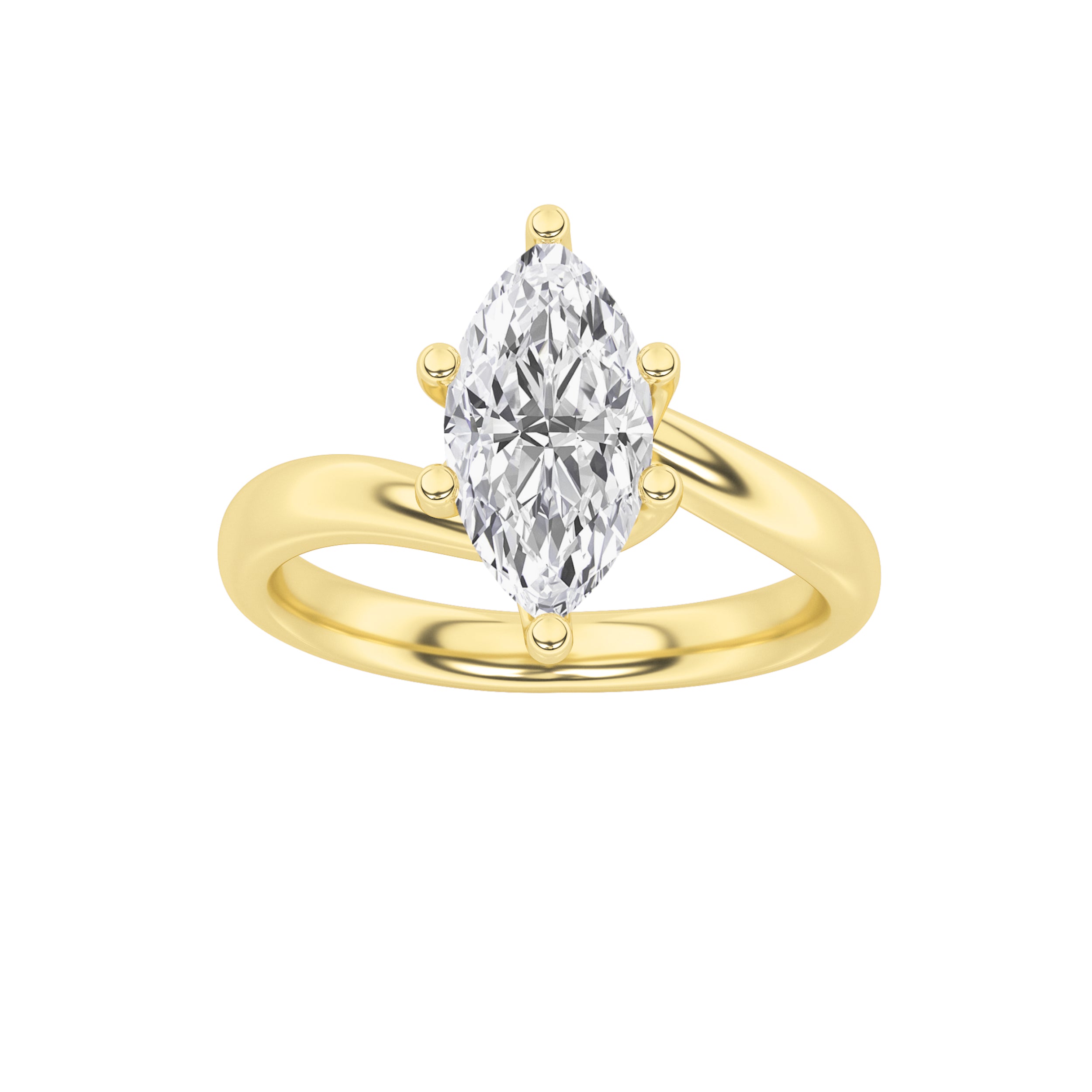 The Diana Bypass Solitaire Engagement Ring