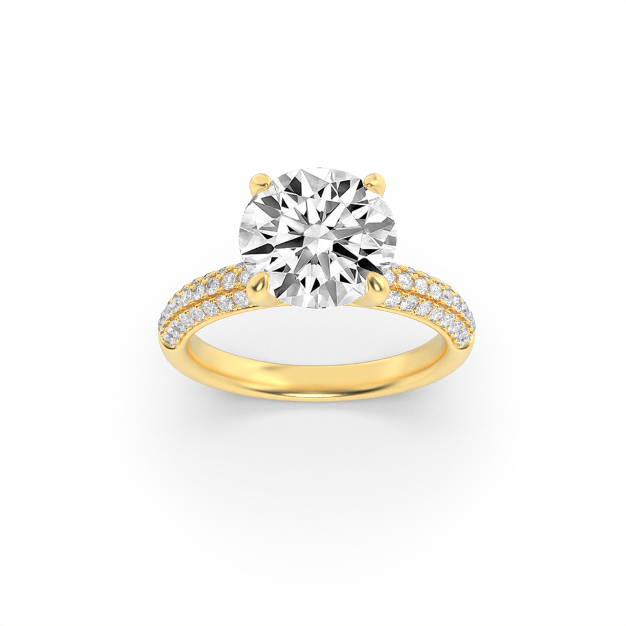 The Majestic Triple-Row Engagement Ring